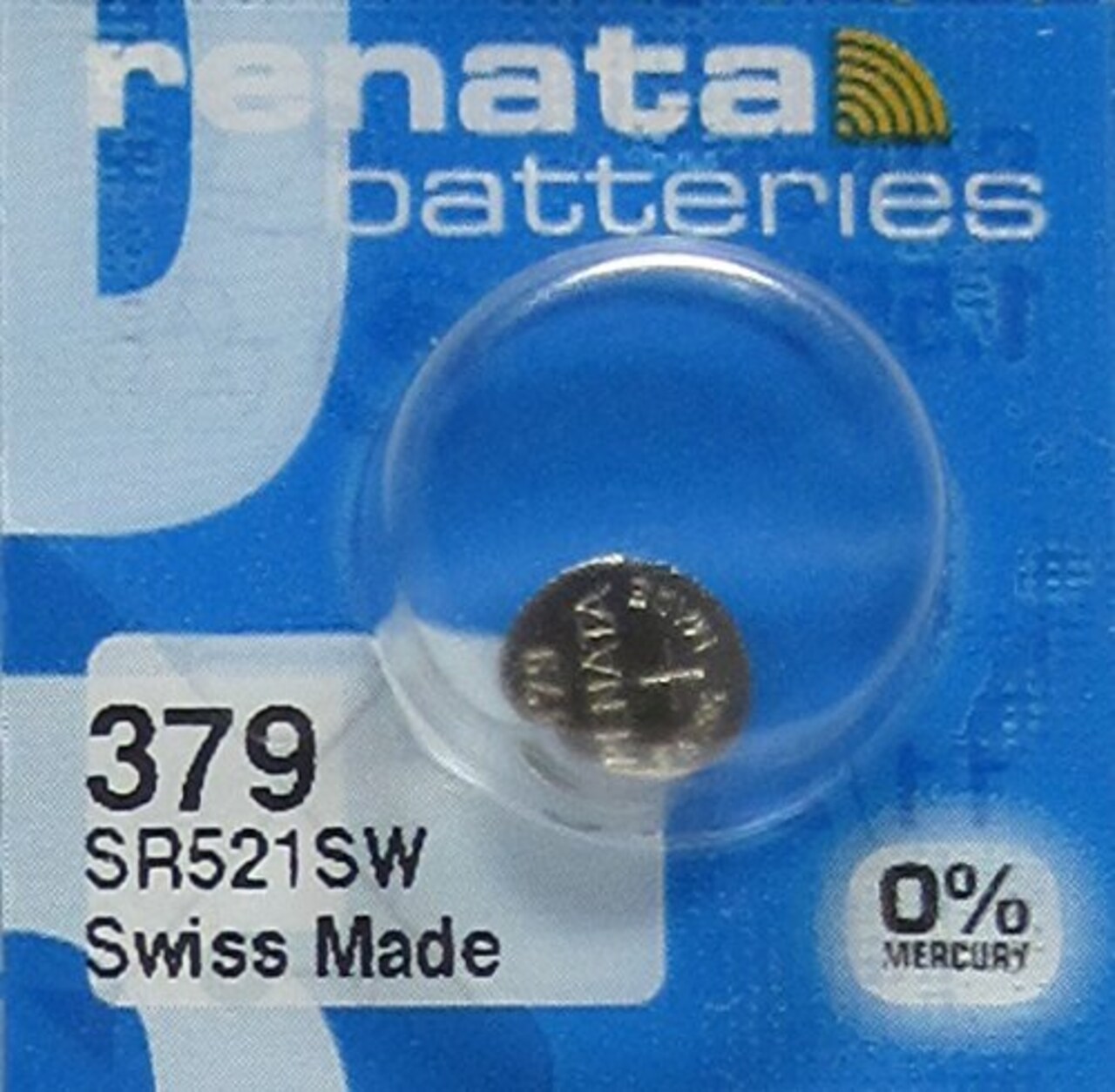Renata 379 SR521SW AG0 LR521 D379 V379 CX521 618 Silver Oxide Mercury Free Electronic Battery x 1
